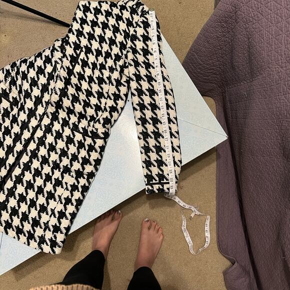 Wool Blend Houndstooth Vintage Classic Timeless Capsule Luxury Coat 6 - Picture 15 of 16